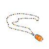 Coral & Diamond Buddha Necklace