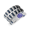 Sapphire, Diamond & Tanzanite Snake Bracelet