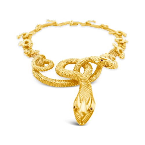 Gold Snake Estate Necklace