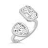Emerald cut & Pear Shaped Diamond Ring