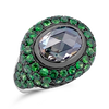 Tsavorite & Diamond Ring