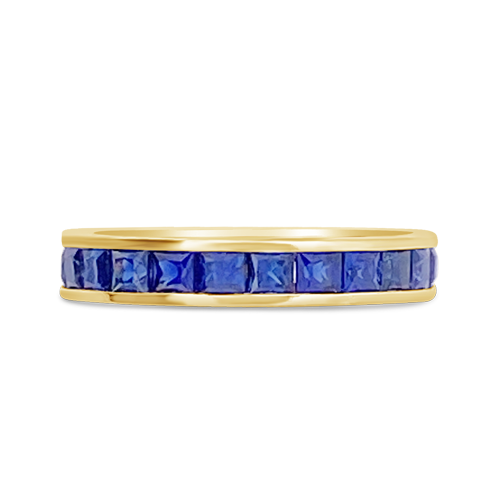 HRPGBS1020 Blue Sapphire 3 Stone Ring | Shining Diamonds®