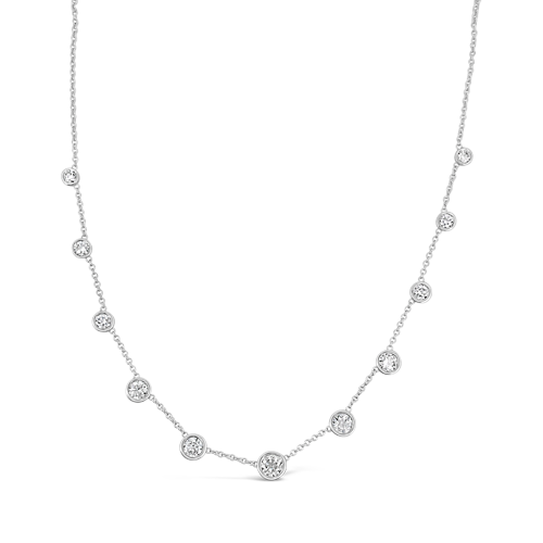 Bezel set Diamond Necklace