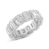 Emerald cut Diamond Bar Set Eternity Band