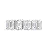 Emerald cut Diamond Bar Set Eternity Band