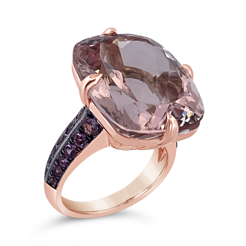 Morganite & Pink Sapphire Ring