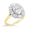 Oval Diamond Ring with Oval Diamond Halo