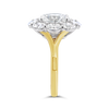Oval Diamond Ring with Oval Diamond Halo