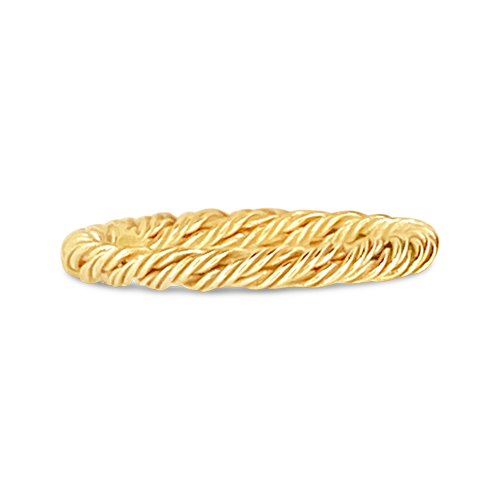 Twisted Yellow Gold Band Ring