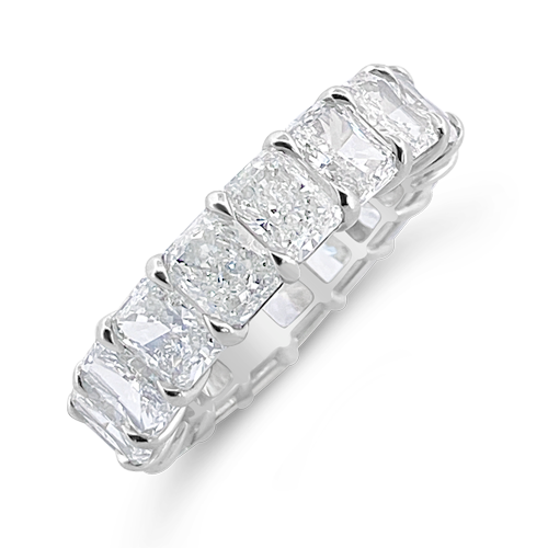 Radiant cut Diamond Eternity Band Ring