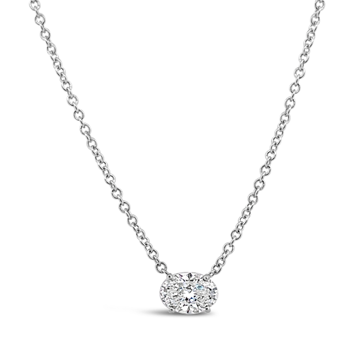 Oval Diamond Pendant