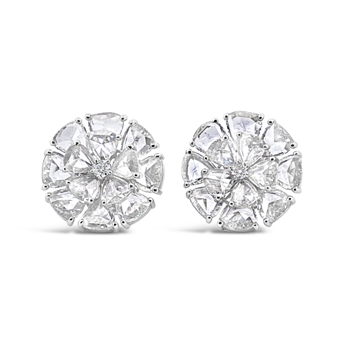 Diamond Flower Earrings