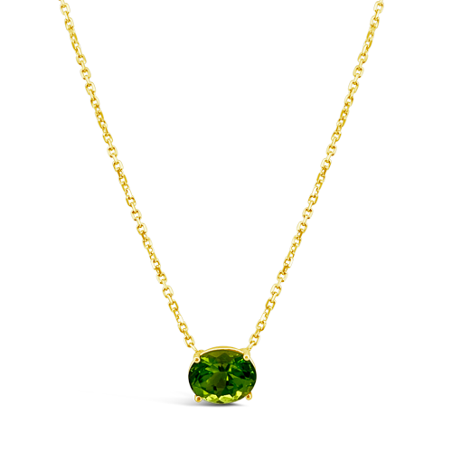 Solitaire Peridot Necklace