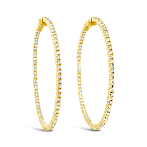 Diamond Hoop Earrings