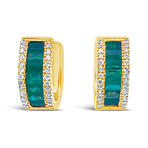 Emerald & Diamond Earrings