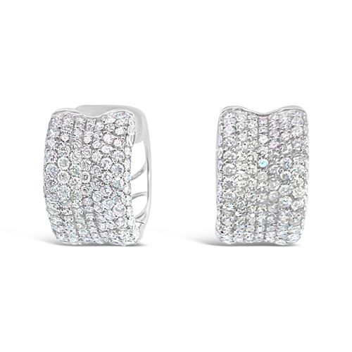 Diamond Huggie Hoop Earrings