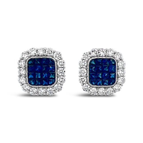 Sapphire & Diamond Earrings