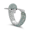 Aquamarine & Diamond Bangle Bracelet