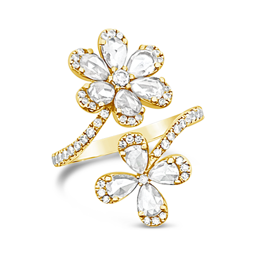 Double Flower Diamond Ring