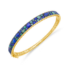 Sapphire & Tsavorite Bangle Bracelet