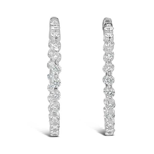 Diamond Hoop Earrings