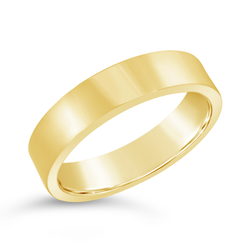 Yellow Gold Flat Wedding Band