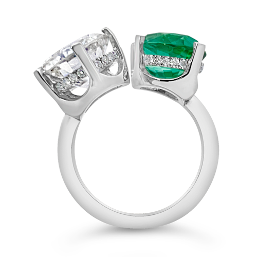 Mint Tourmaline & Diamond Ring
