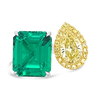 Emerald & Yellow Diamond Bypass Ring