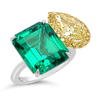 Emerald & Yellow Diamond Bypass Ring
