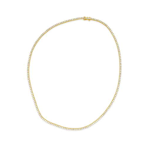 Diamond & Yellow Gold Tennis Necklace