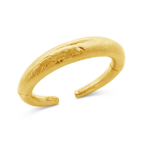 Hammered Gold Bangle Estate Bracelet