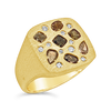 Fancy Color Diamond & Yellow Gold Ring