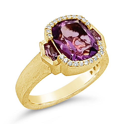 Amethyst & Diamond Ring