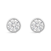 Bezel set Diamond Stud Earrings