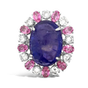 Tanzanite, Pink Sapphire & Diamond Ring