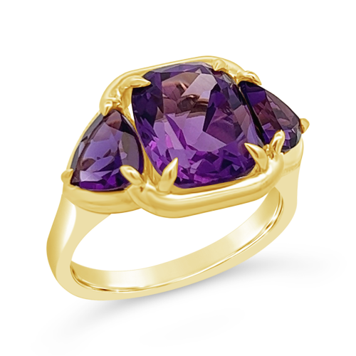 Amethyst & Gold Ring