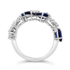 Sapphire & Diamond Flower Ring