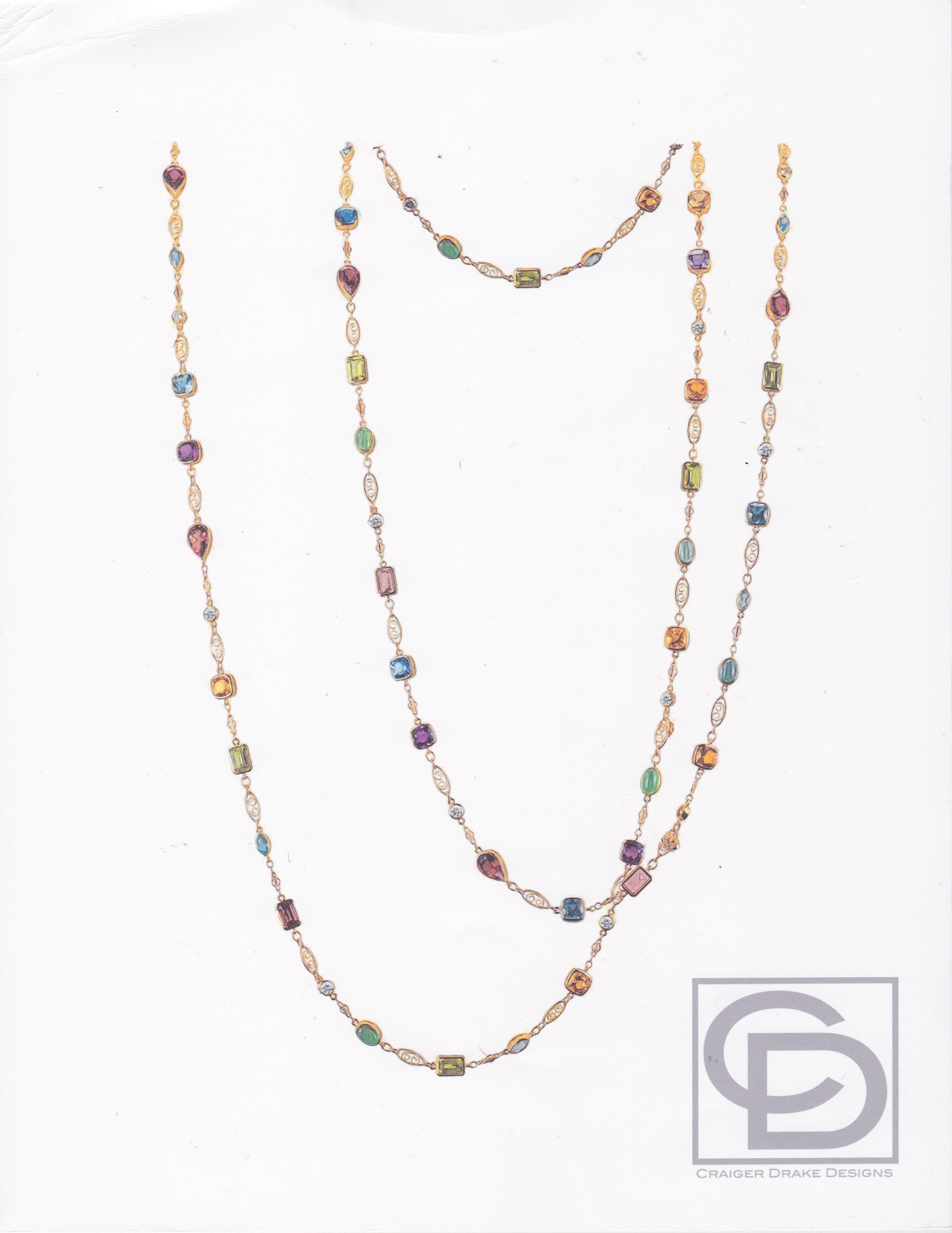 Gemstone on sale necklace designs