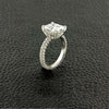 Cushion cut Diamond Ring with Micro Pave Setting